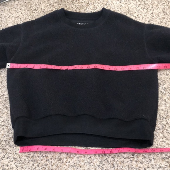 Quince Fleece Sweatshirt Size Small Black Recycled Polyester - Picture 8 of 10